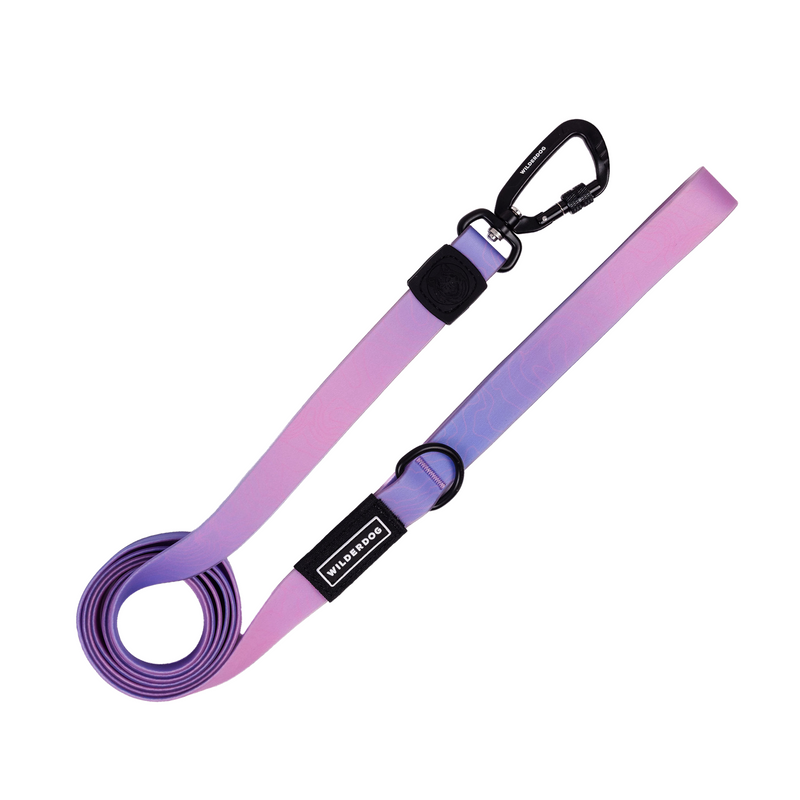 aurora waterproof leash on a white background; Brian Walker product photograph