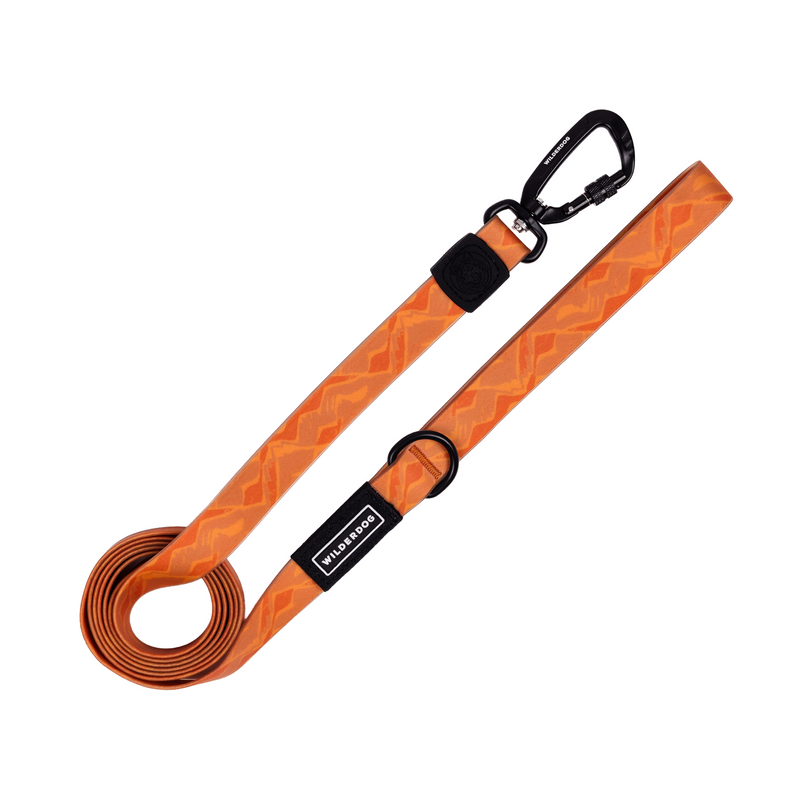 terracotta waterproof leash on a white background; Brian Walker product photograph