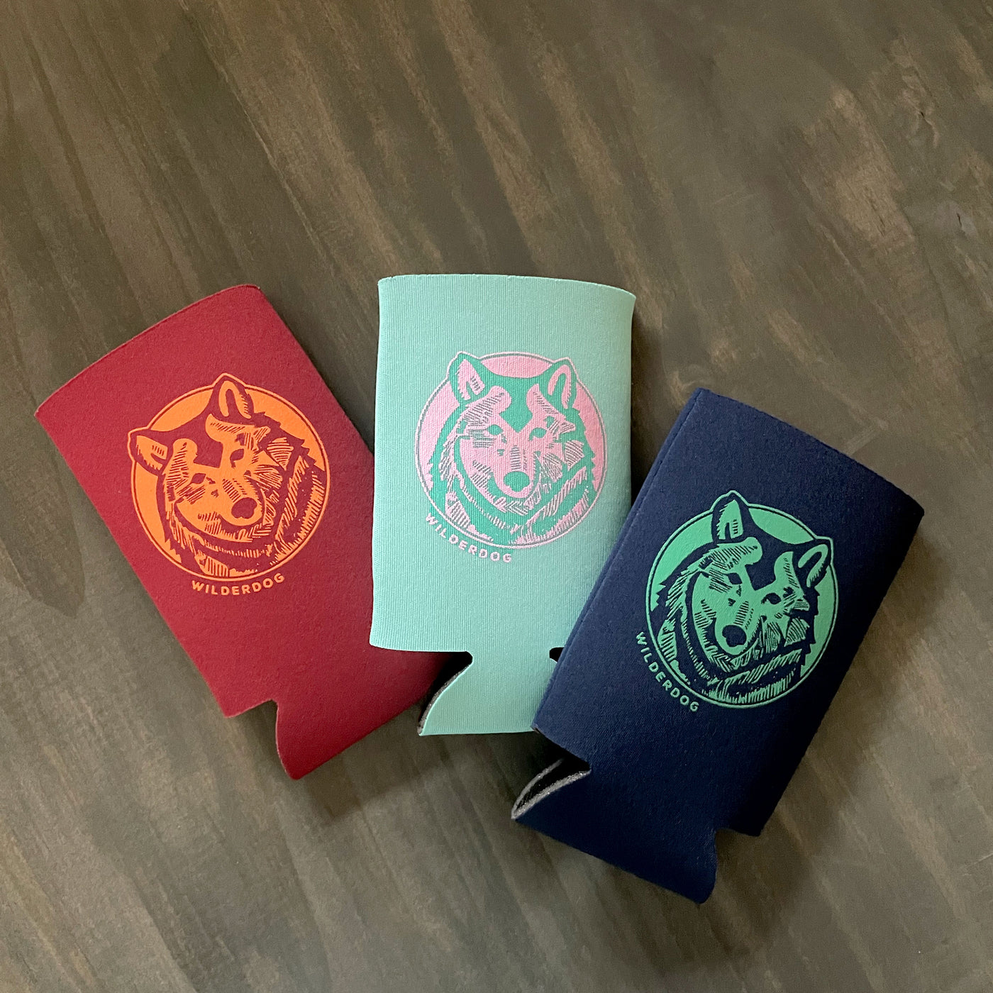 Slim Can Wolf Koozies