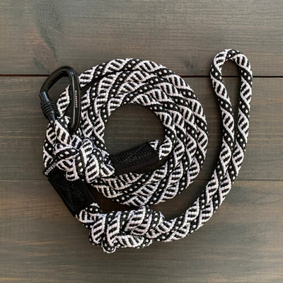 Black and White Small Carabiner Leash