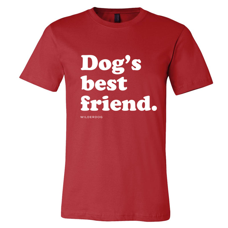 A vibrant red Party Dog Tee Shirt featuring the bold, white phrase "Dog&